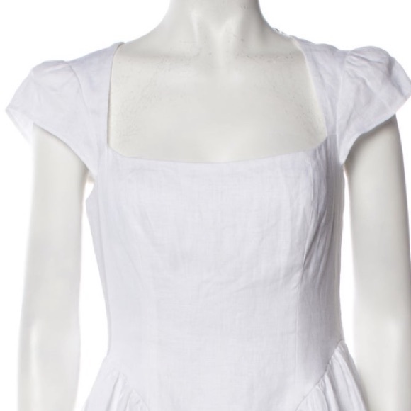 Reformation Mini White Linen Dress - Picture 4 of 4